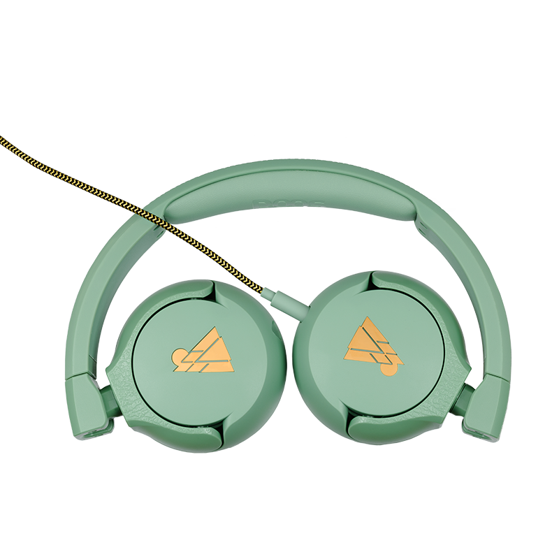 Pogs KidsAWiredAHeadphones The Elephant Foldable and Durable Headphones for Kids 3+ with Volume Control, Microphone, Volume Li