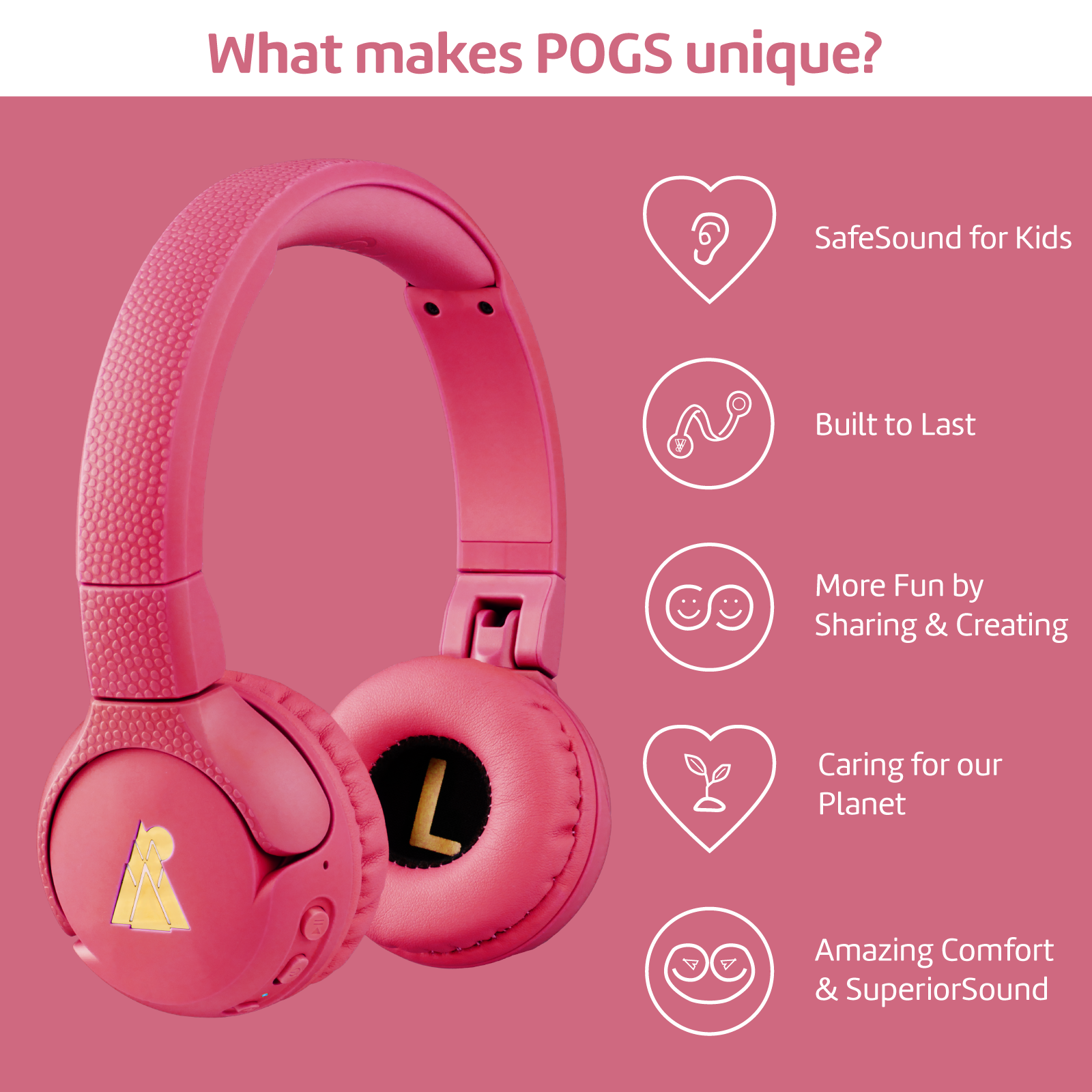 Pogs wireless kids headphones online